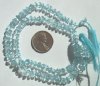 16 inch strand of 4x5mm Smooth Rondelle Blue Topaz